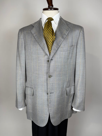 Giacca Isaia seta e lana herringbone - tg. 52