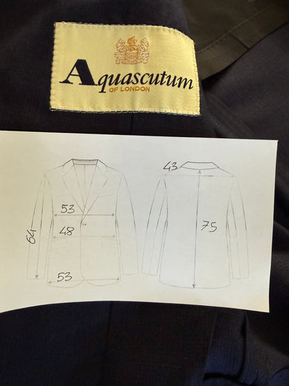 Giacca Aquascutum estiva hopsack blu- tg. 48