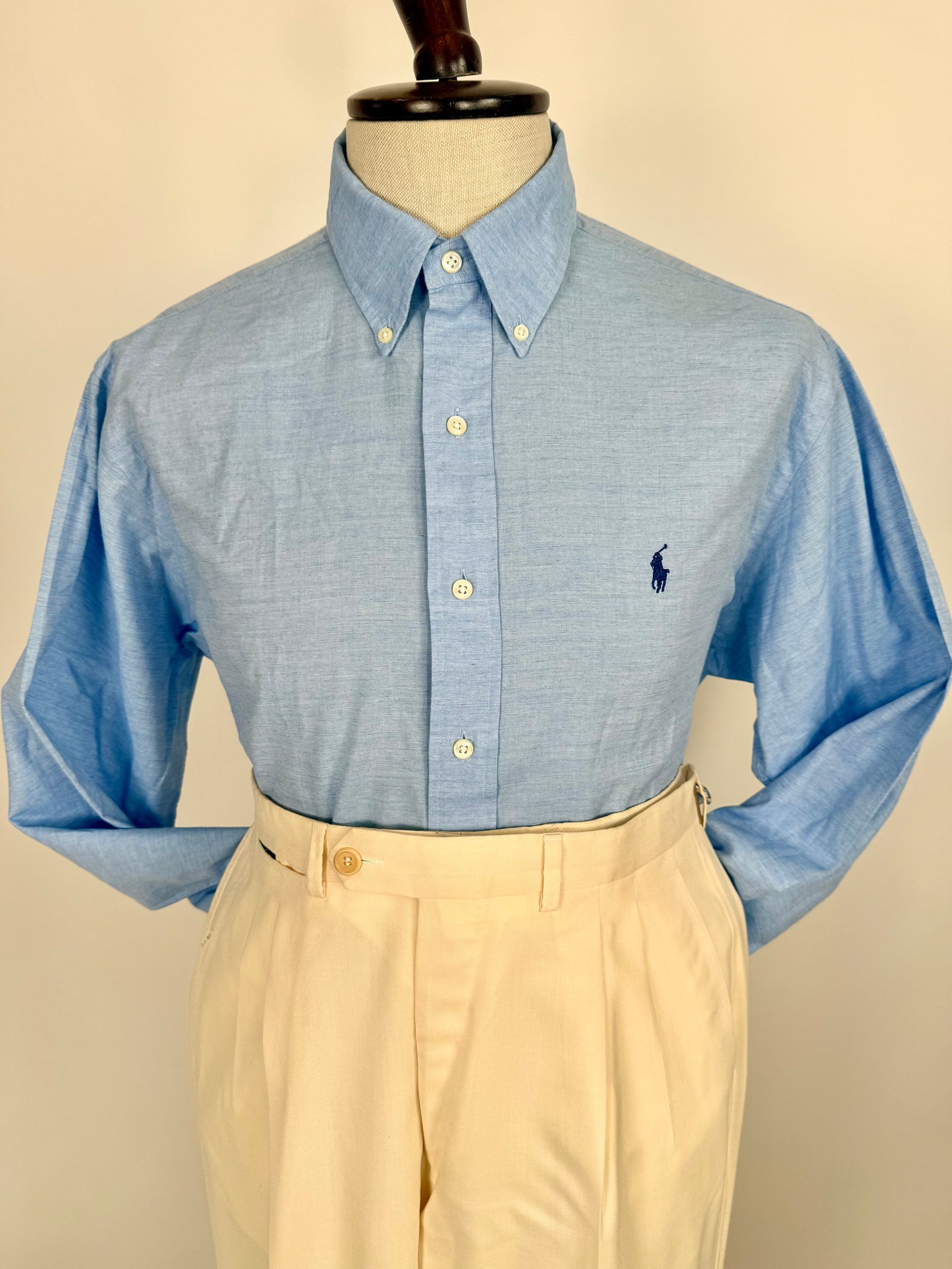 Camicia Ralph Lauren Ellington celeste - L collo 42