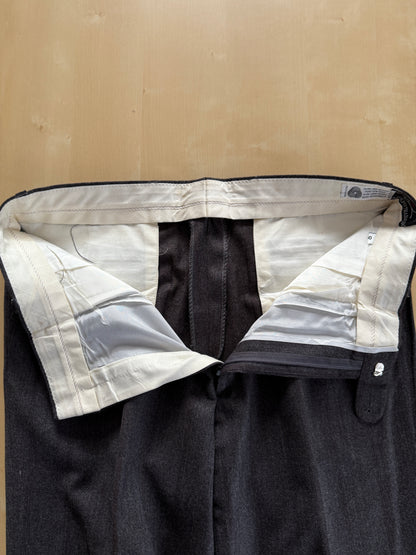 Pantaloni flanella antracite gessato anni ‘90 (NOS) - tg. 50