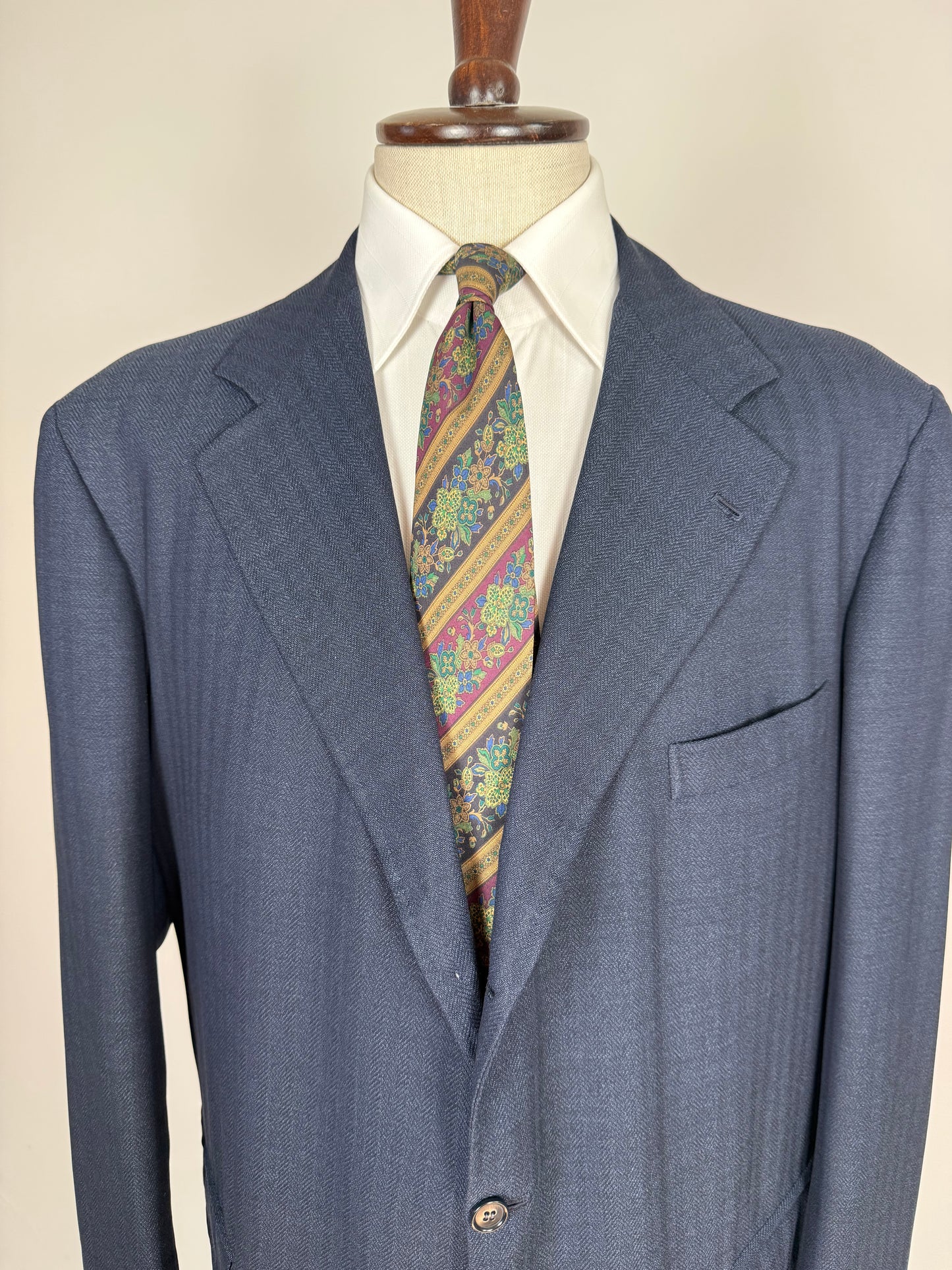 Giacca sartoriale tess. Zegna Australian fresco lana spigato - tg. 62