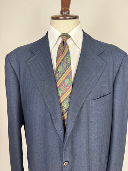 Giacca sartoriale tess. Zegna Australian fresco lana spigato - tg. 62