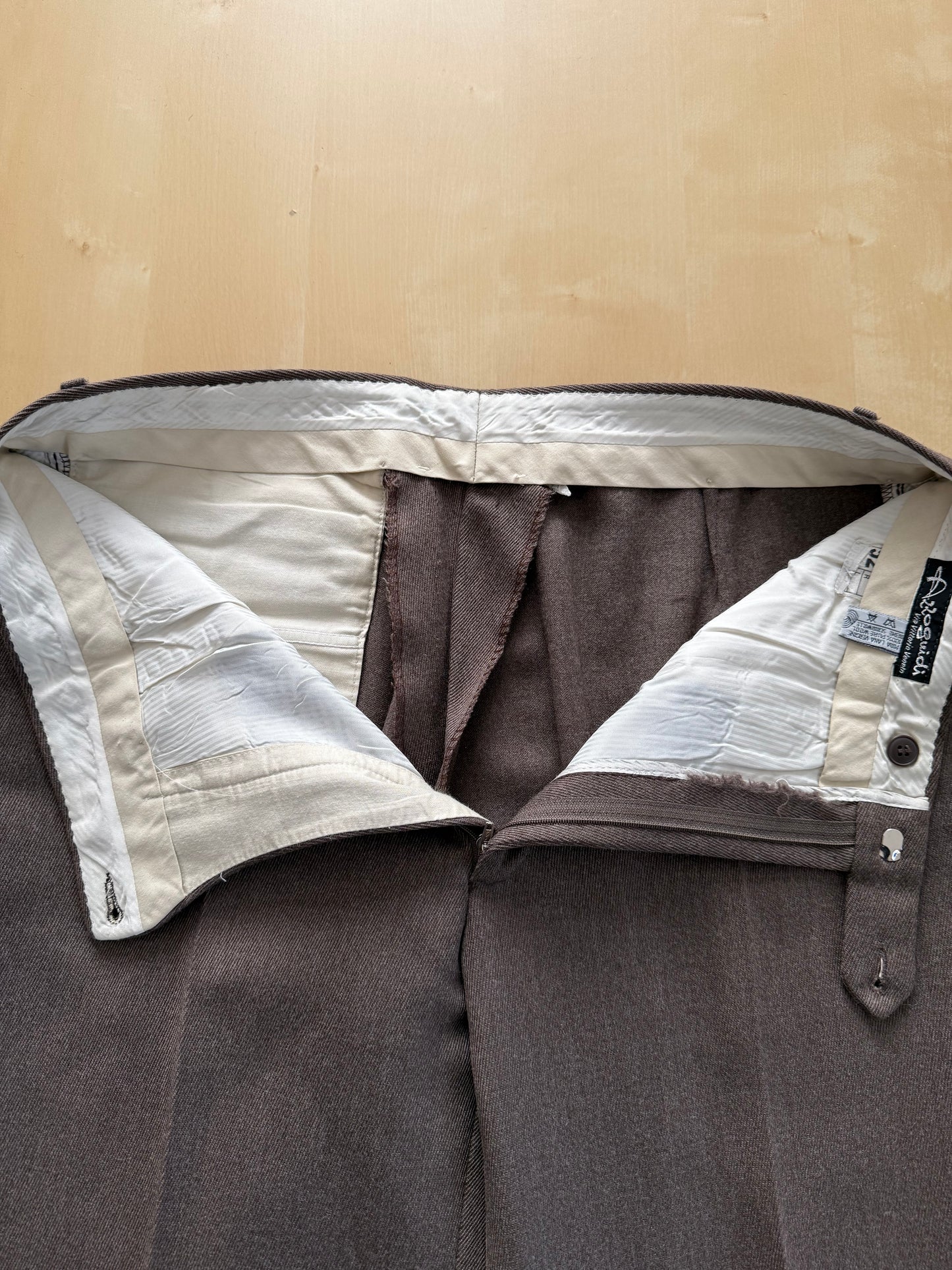 Pantaloni anni ‘80 covert marrone tabacco - tg. 48/50
