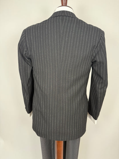 Giacca anni ‘50 sartoriale nero gessato - tg. 44