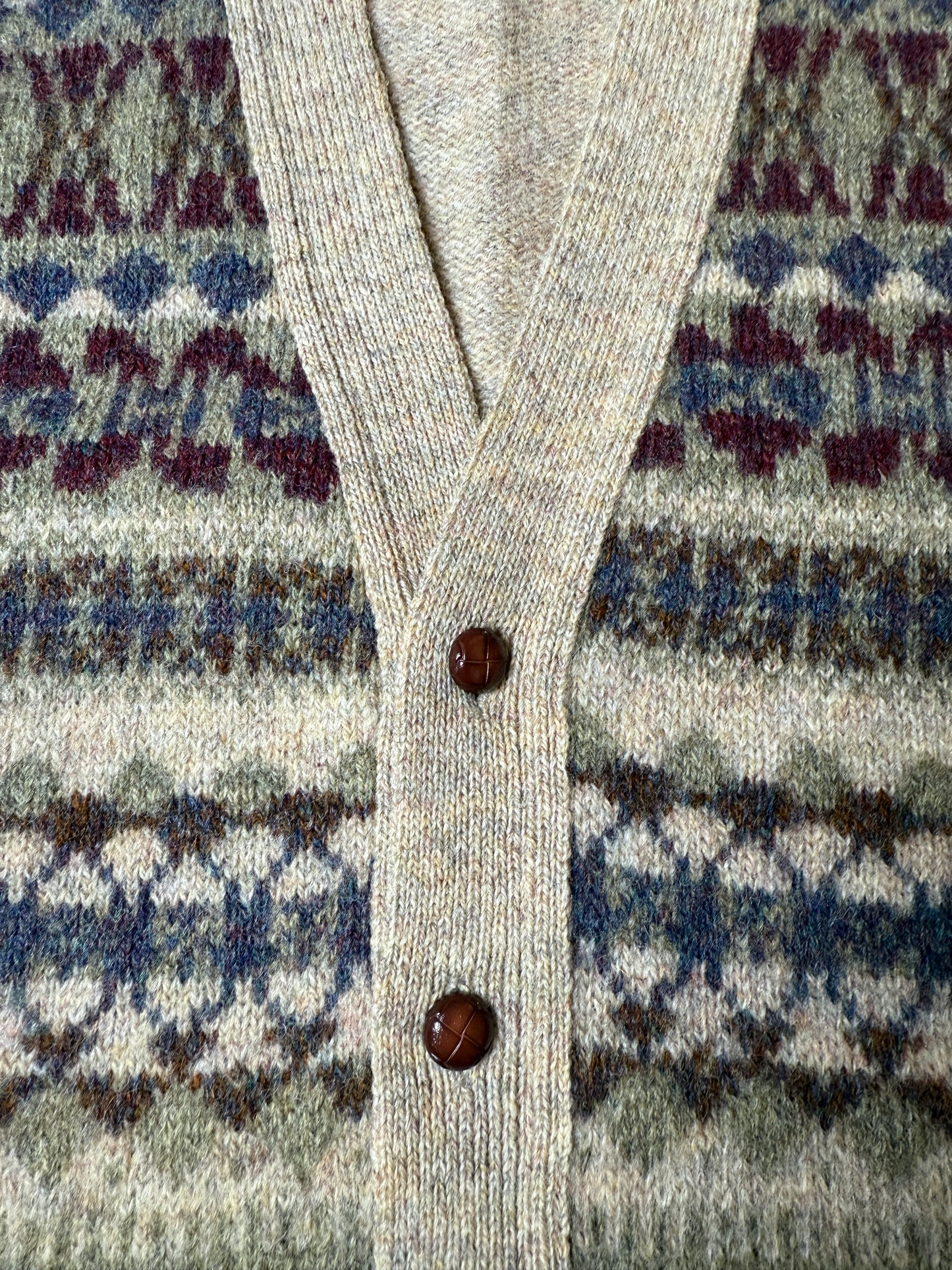 Gilet in pura lana anni ‘80 fantasia - L/XL