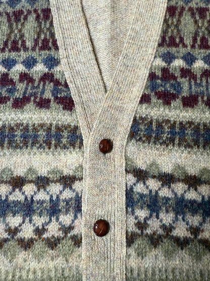 Gilet in pura lana anni ‘80 fantasia - L/XL