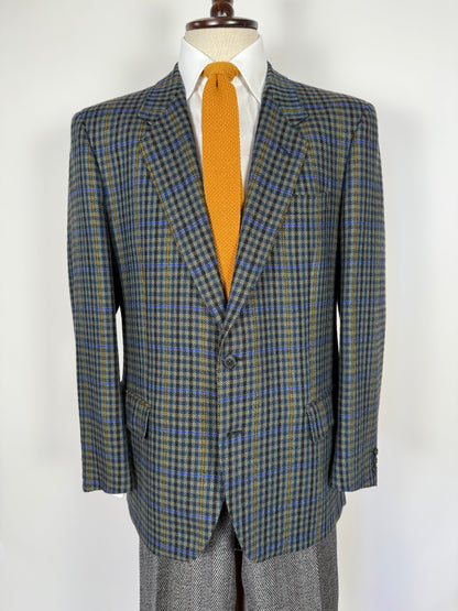 Giacca anni ‘80 in lana check finestrata - tg. 52/54