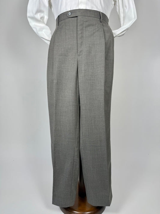 Pantaloni fresco lana grigio medio anni '80 - tg. 52/54