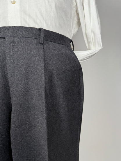 Completo doppiopetto anni ‘70/‘80 flanella antracite - tg. 52