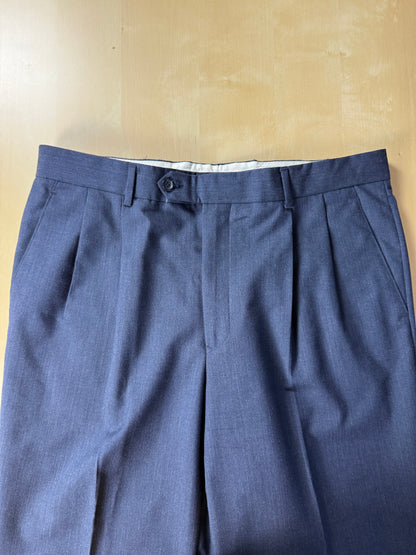 Completo anni '80 fresco lana blu - tg. 50/52