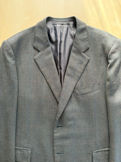 Giacca sartoriale in misto cashmere verde finestrato - tg. 58/60