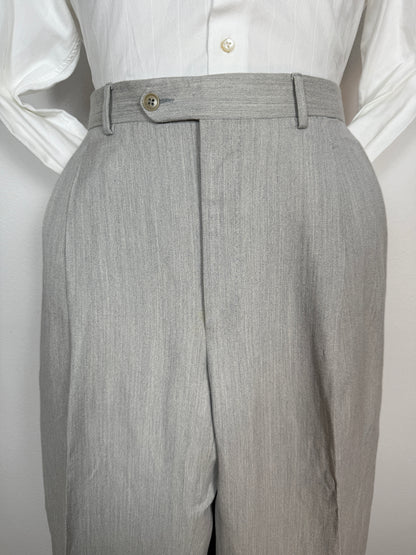 Panciotto damascato con pantalone abbinato in seta e lino - tg. 54