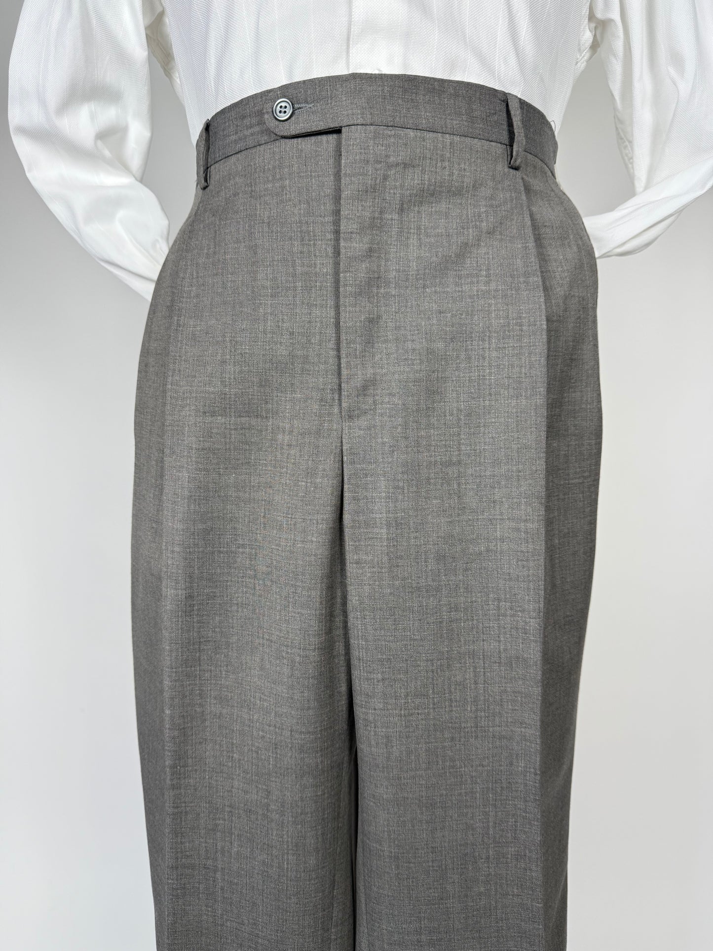 Pantaloni fresco lana grigio medio anni '80 - tg. 52/54