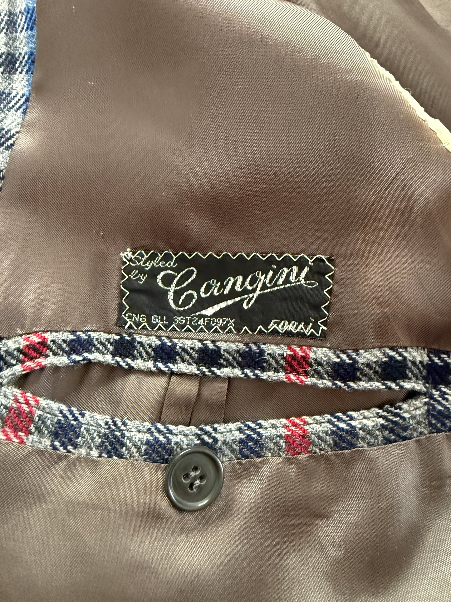 Giacca sartoriale anni ‘80/‘90 a quadri - tg. 48/50