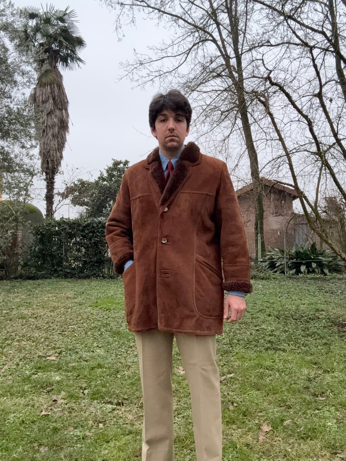 Shearling marrone anni ‘70 - tg. 50-52 (L)