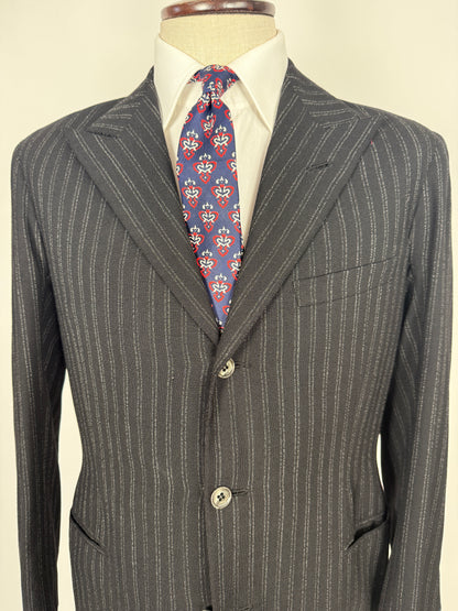 Giacca anni ‘50 sartoriale nero gessato - tg. 44