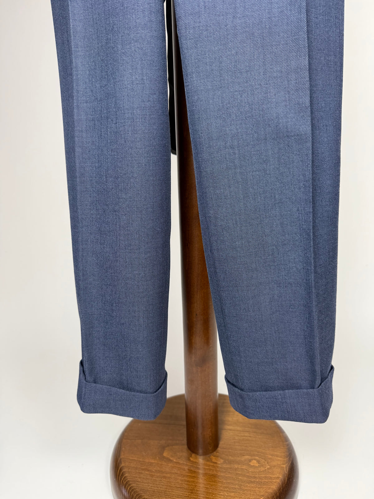 Pantaloni sartoriali grisaglia blu - tg. 52 corta