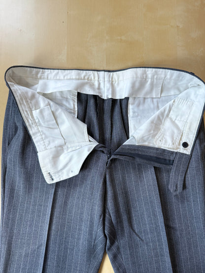 Completo estivo Sartoria Partenopea fresco lana grigio gessato - tg. 50/52