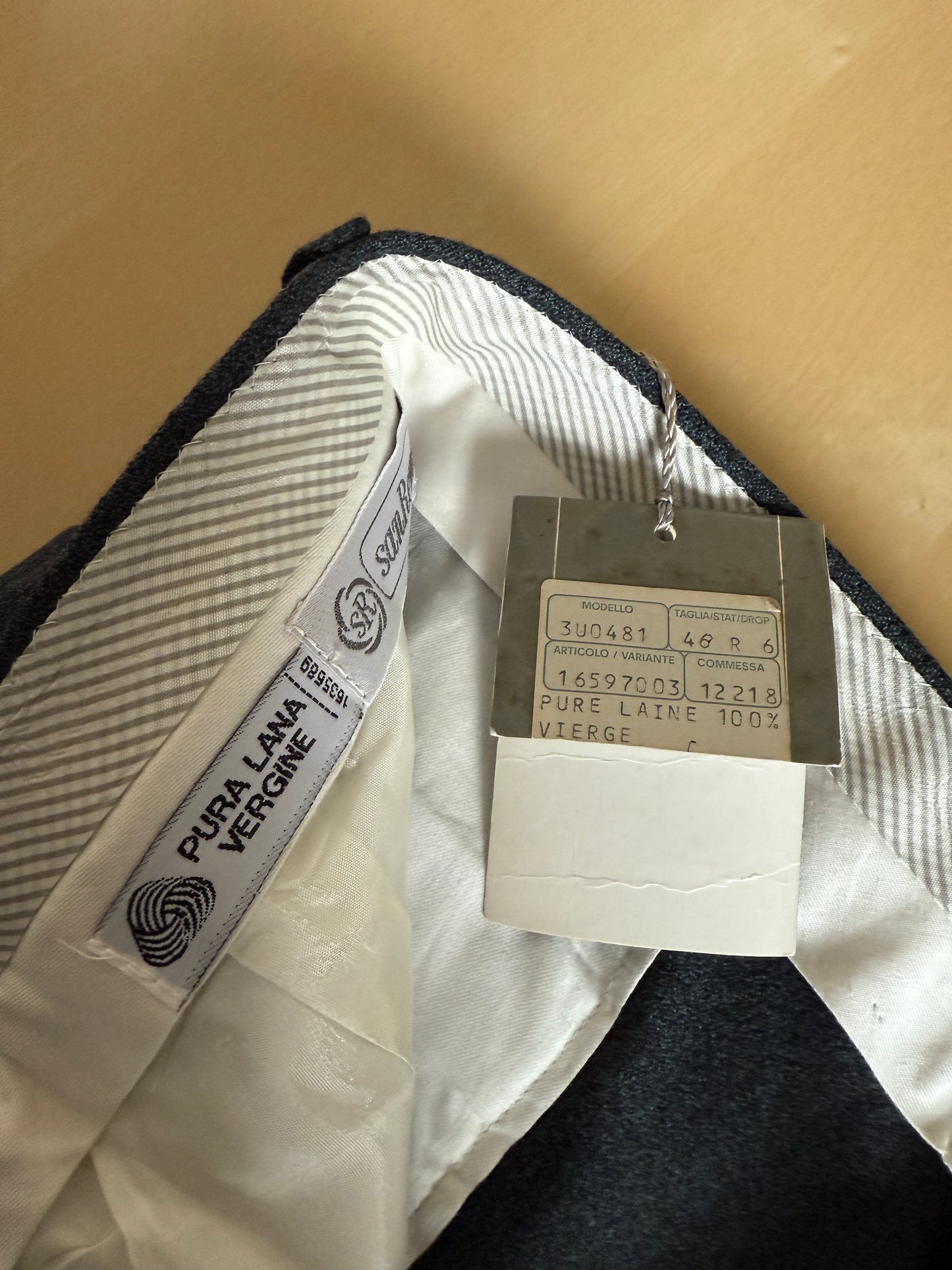 Pantaloni anni ‘80 crepella di lana verde scuro (NOS) - tg. 46