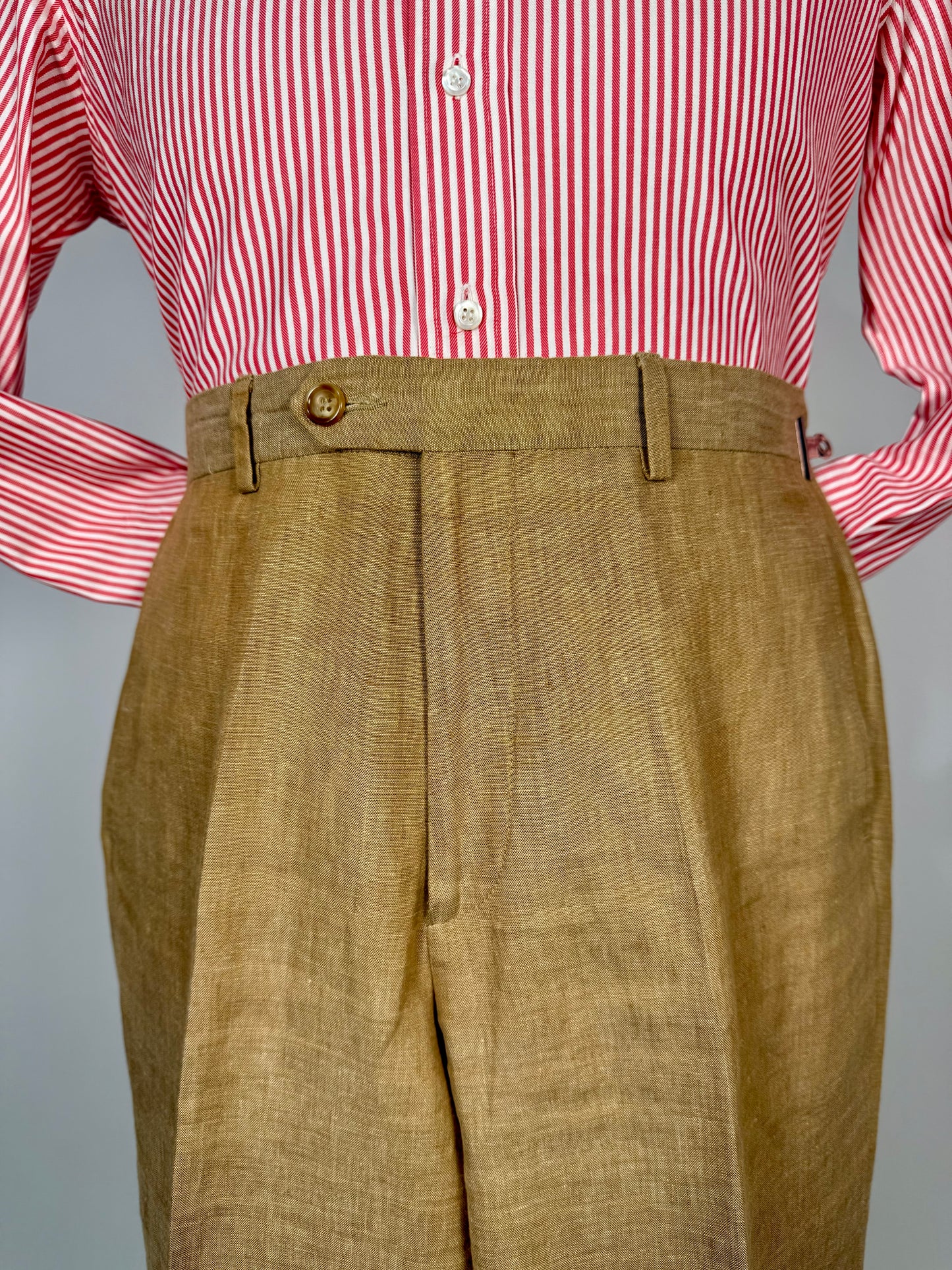 Completo in lino sabbia anni '90 - tg. 50 drop 7