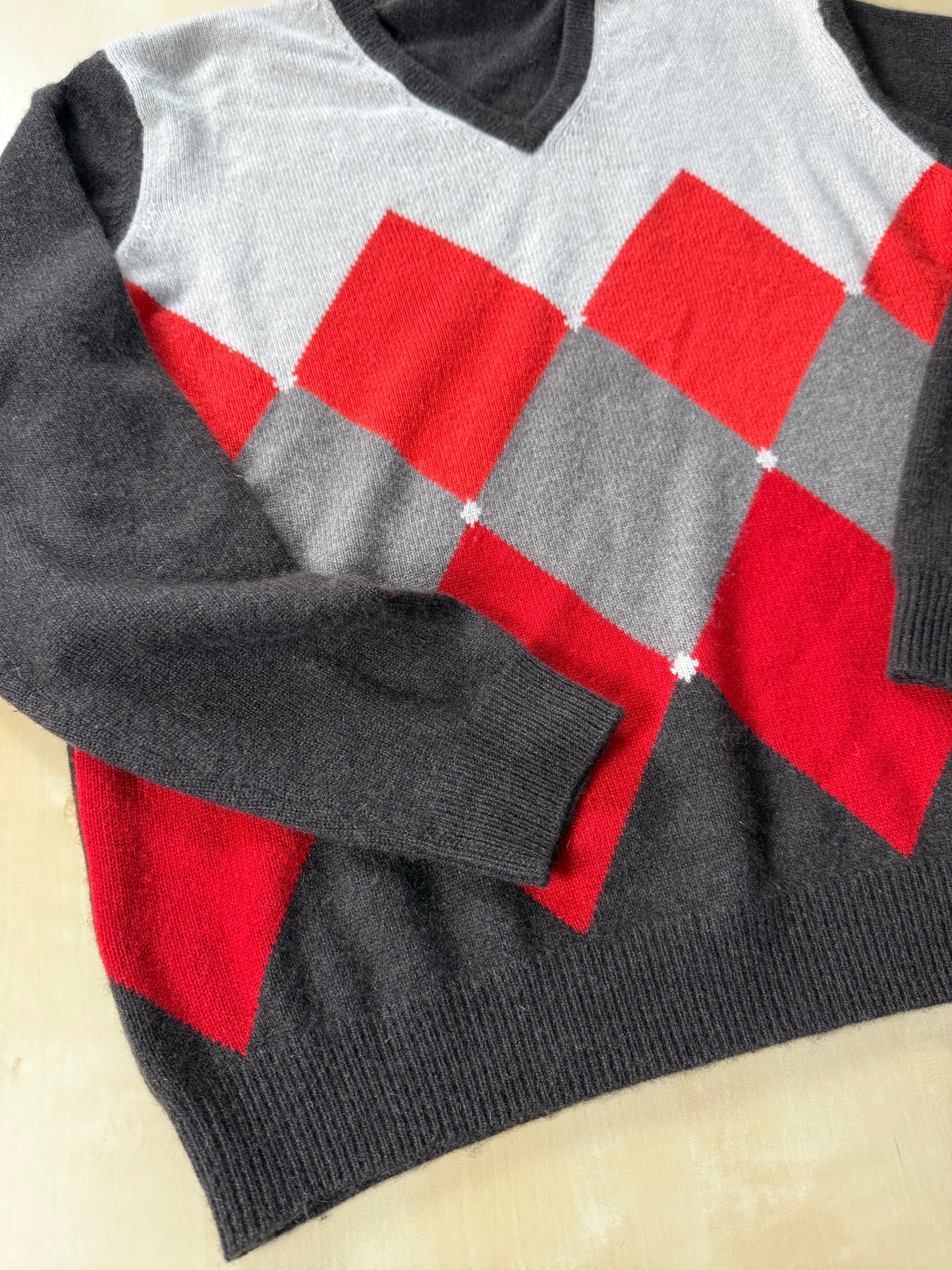 Pullover losanghe Cains Moore 100% cashmere - XL (54)