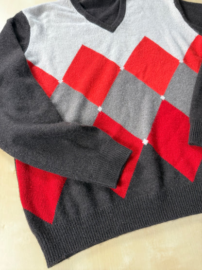 Pullover losanghe Cains Moore 100% cashmere - XL (54)