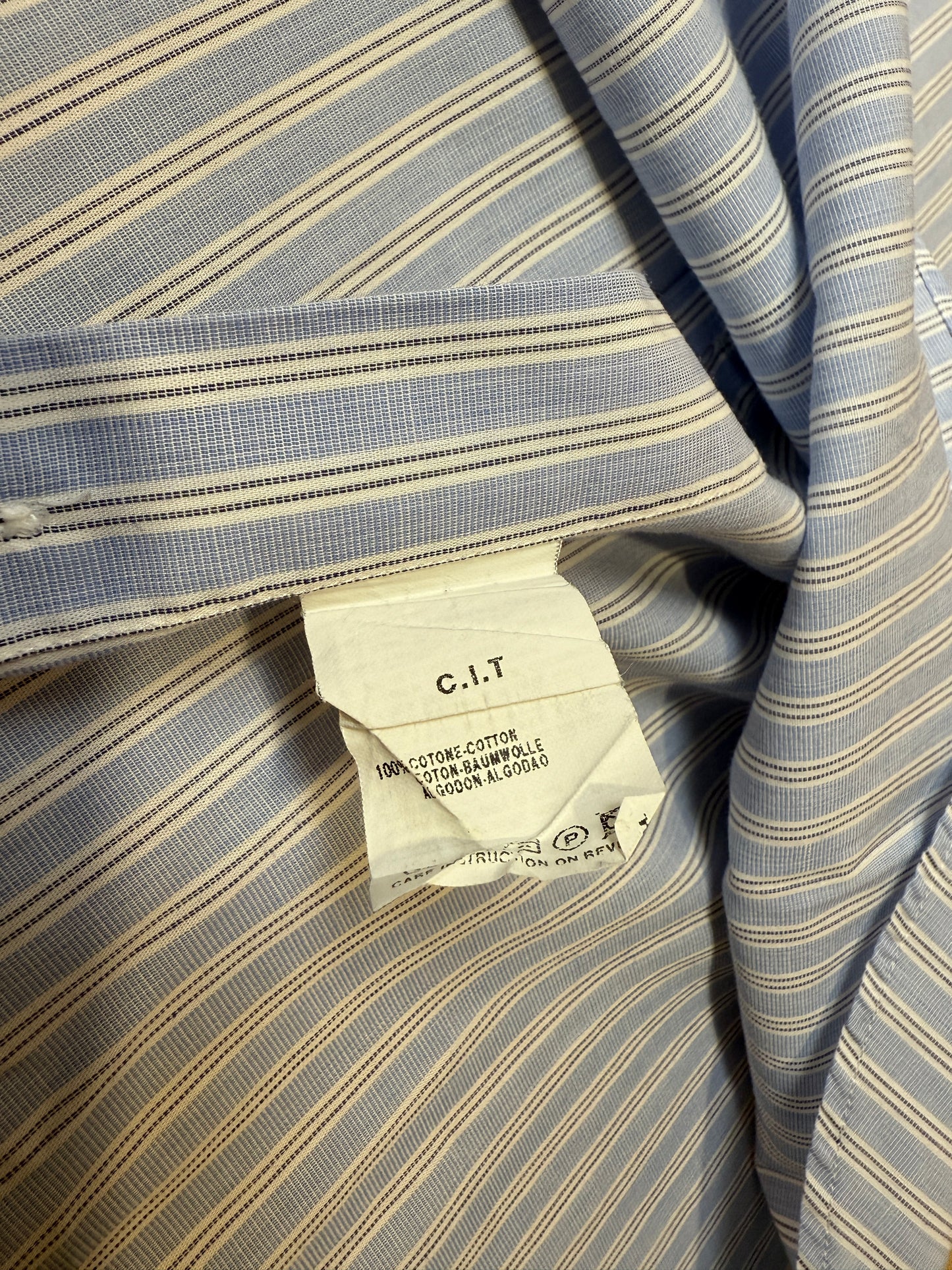 Camicia Ballantyne azzurra a righe - tg. L collo 42