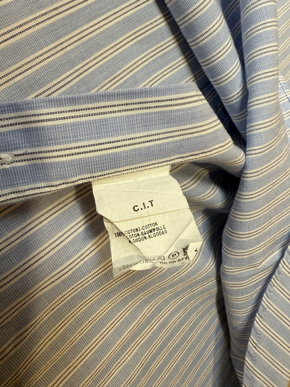 Camicia Ballantyne azzurra a righe - tg. L collo 42