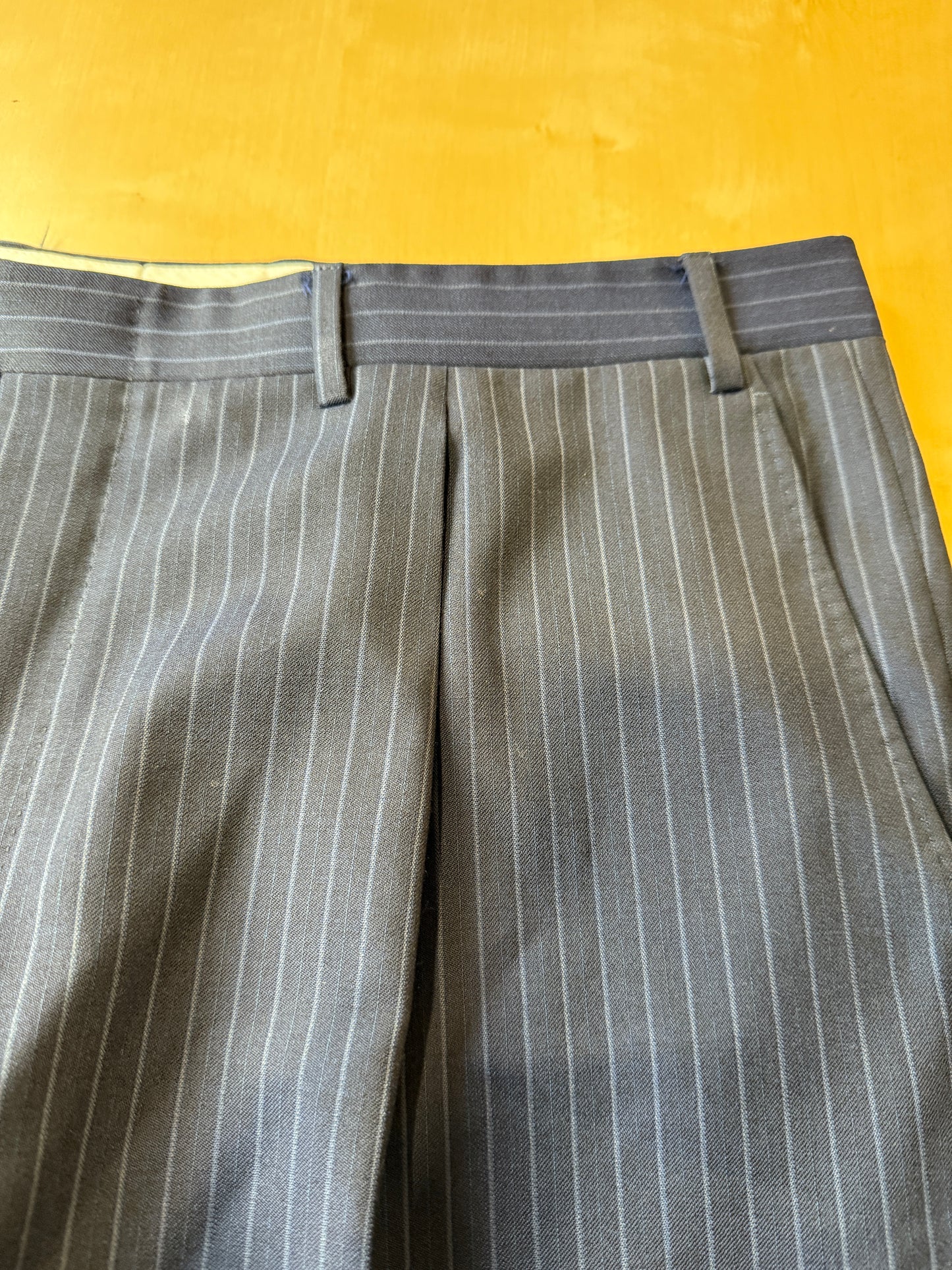 Completo Canali lana pettinata blu gessato - tg. 54