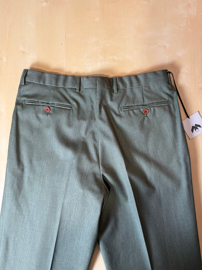 Pantaloni fresco lana verde scuro anni '80 (NOS) - tg. 50