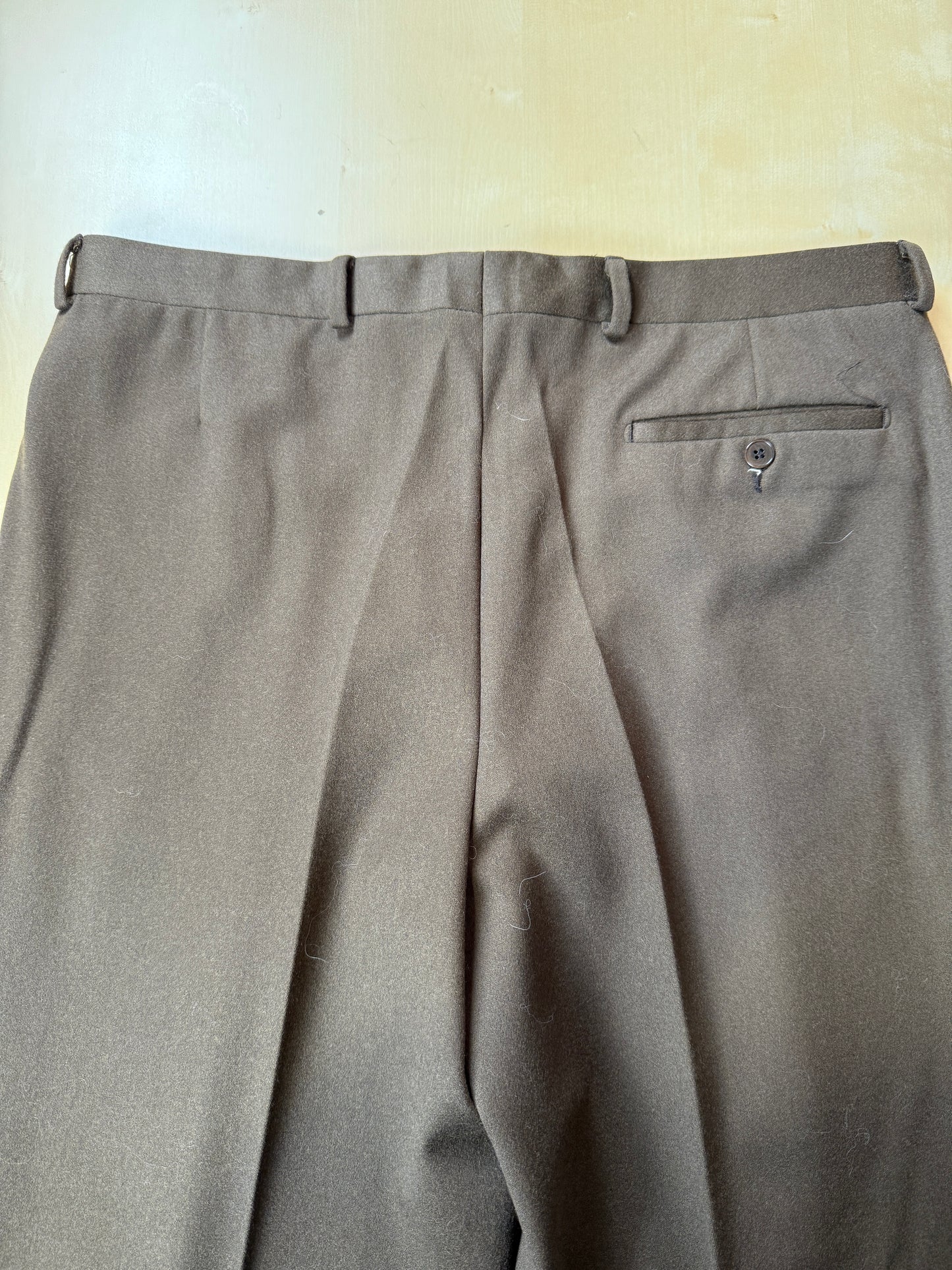 Pantaloni anni ‘80 flanella marrone scuro - tg. 52/54