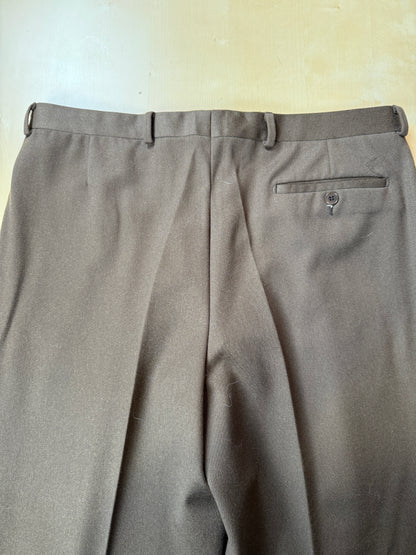Pantaloni anni ‘80 flanella marrone scuro - tg. 52/54
