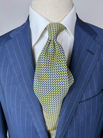 Cravatta Etro quadretti giallo e blu