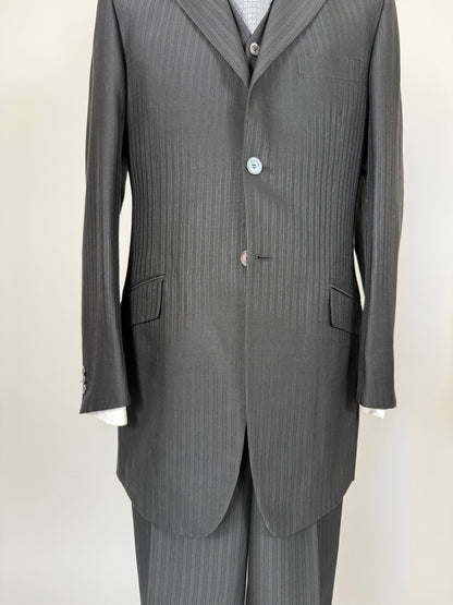 Completo 3 pezzi Pal Zileri nero lana e seta - tg. 50