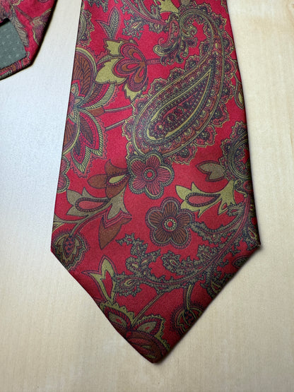 Cravatta vintage paisley rosso