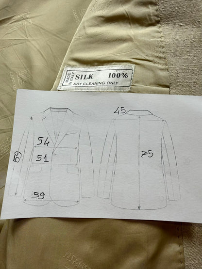 Giacca Lanvin anni '70/'80 in pura seta avorio - tg. 48