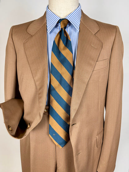 Cravatta Valentino righe blu e marrone