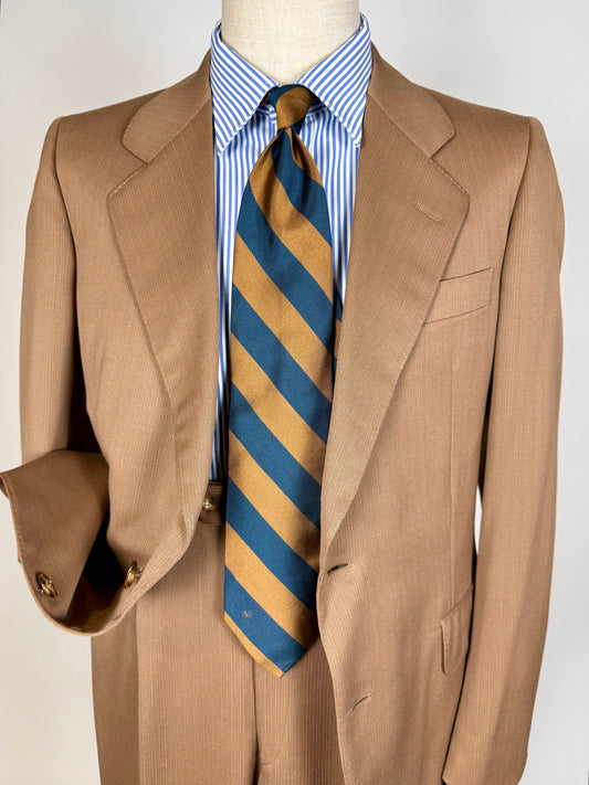 Cravatta Valentino righe blu e marrone