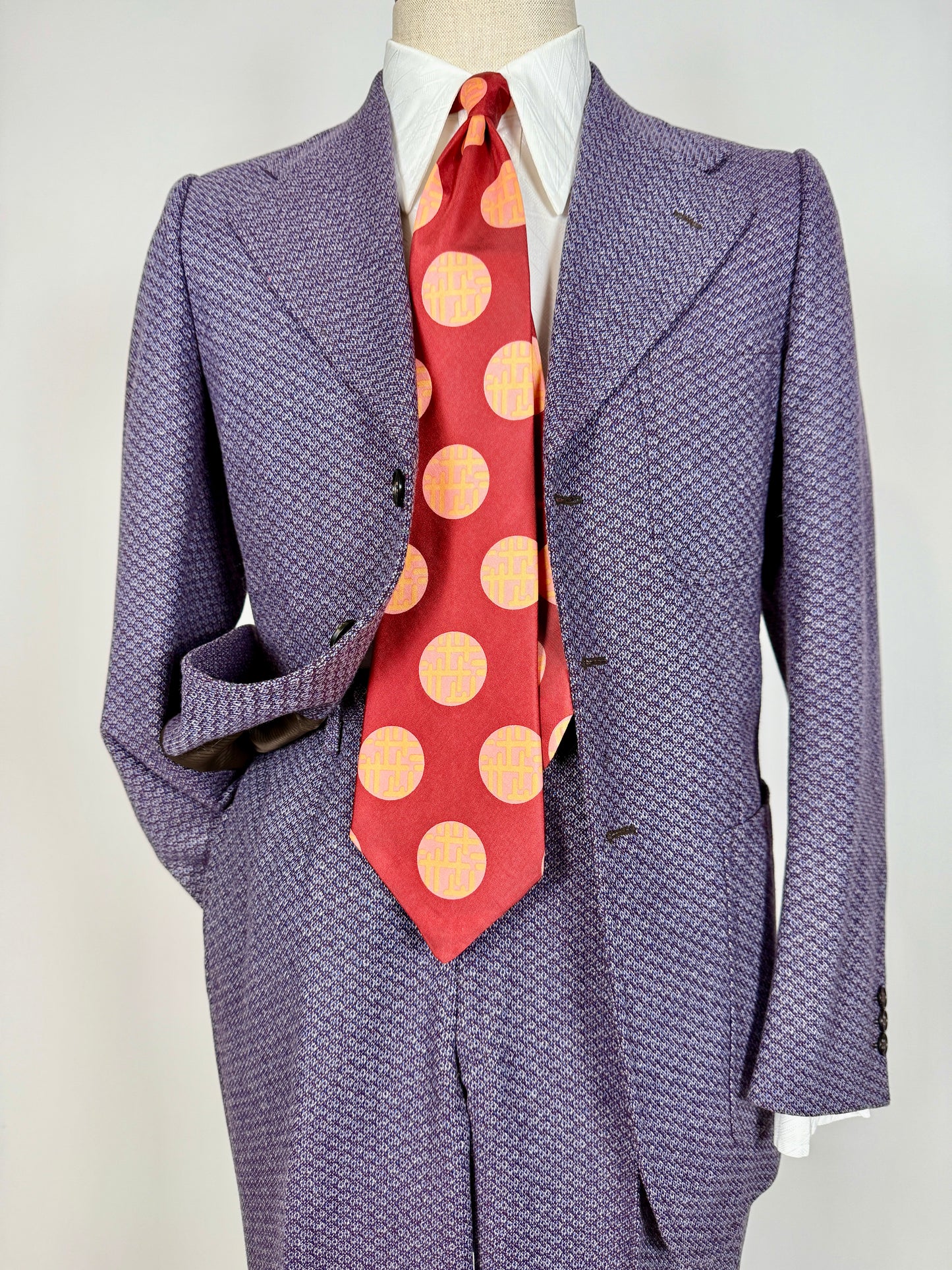 Completo anni ‘70 viola optical - tg. 44