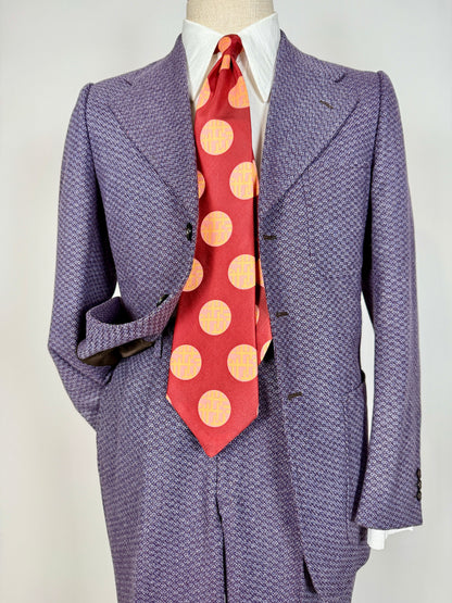 Completo anni ‘70 viola optical - tg. 44