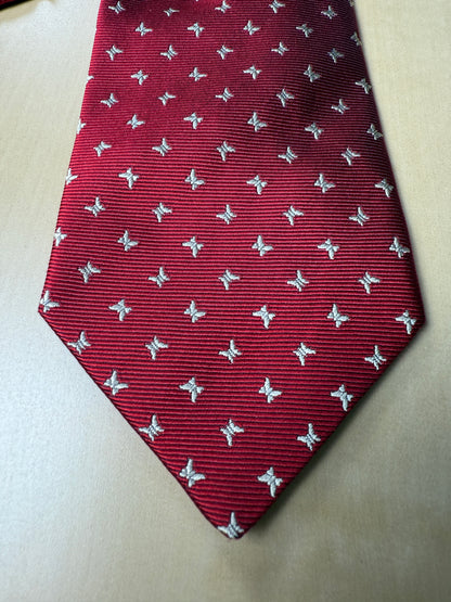 Cravatta Salvatore Ferragamo per Arma dei Carabinieri rossa micro fantasia