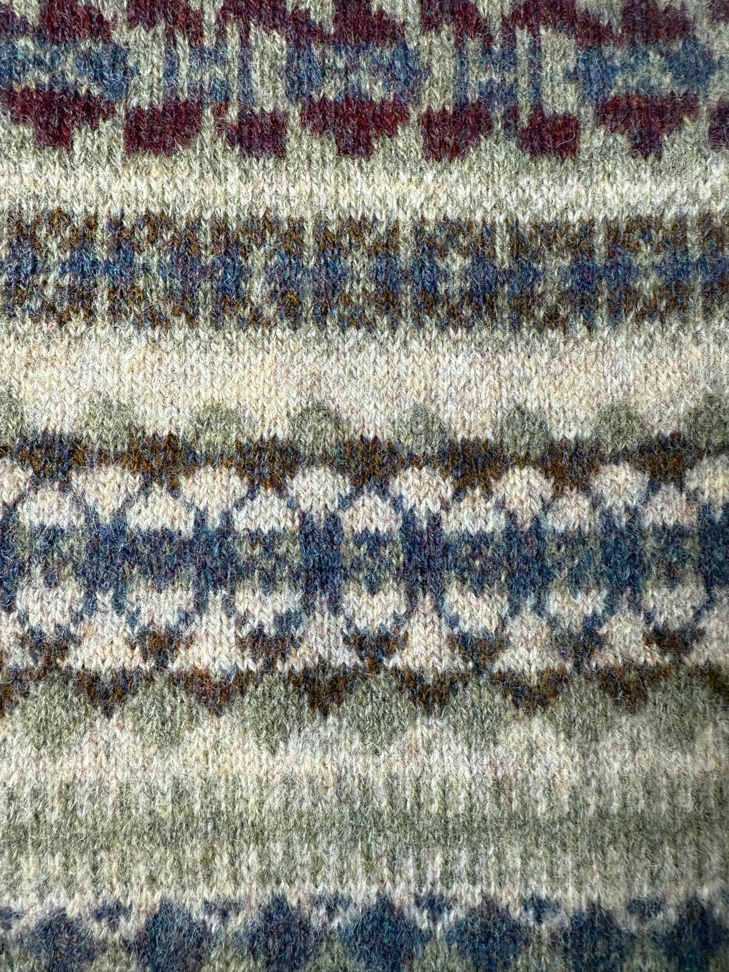 Gilet in pura lana anni ‘80 fantasia - L/XL