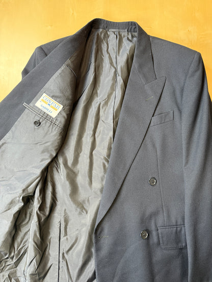 Giacca doppiopetto anni ‘80 flanella blu - tg. 50