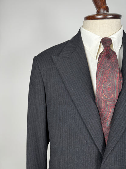 Completo sartoriale anni ‘50/‘60 monopetto revers a lancia - tg. 50 corta