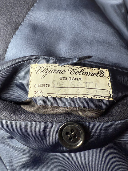 Giacca sartoriale in flanella blu - tg. 54/56 drop basso