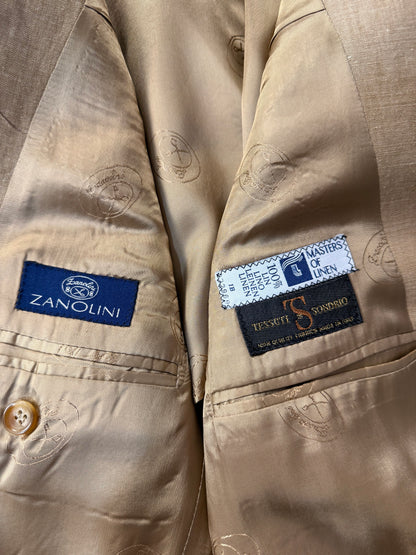 Completo in lino sabbia anni '90 - tg. 50 drop 7