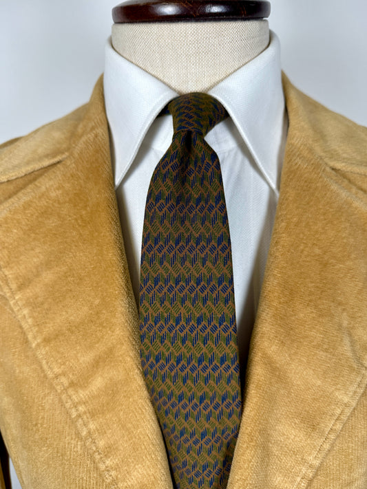 Cravatta vintage in lana sfoderata