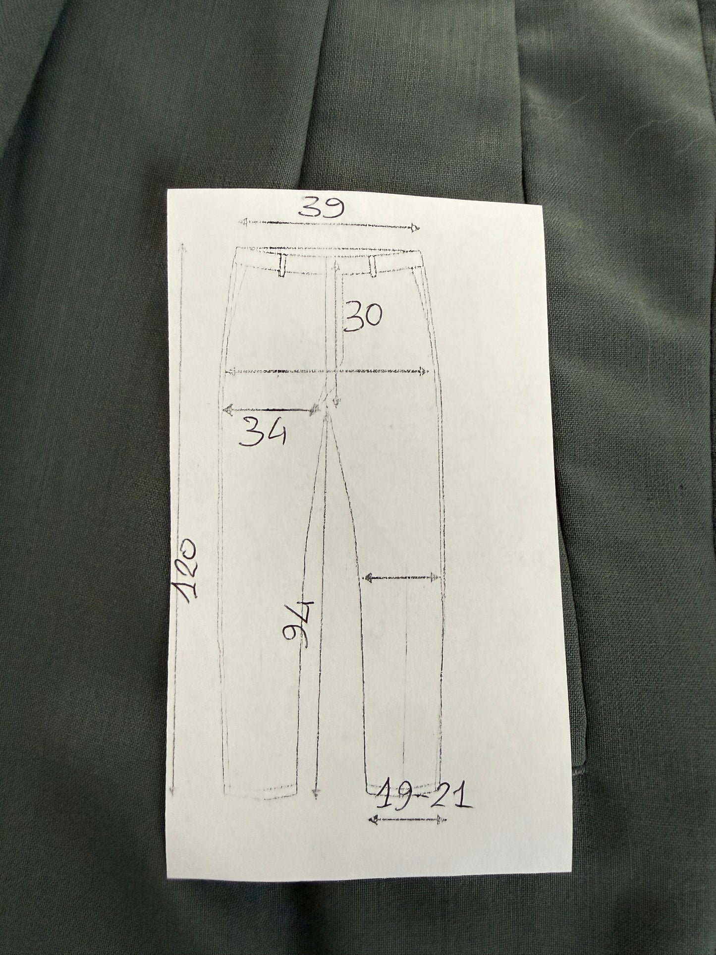 Pantaloni fresco lana verde petrolio anni ‘80 (NOS) - tg. 44