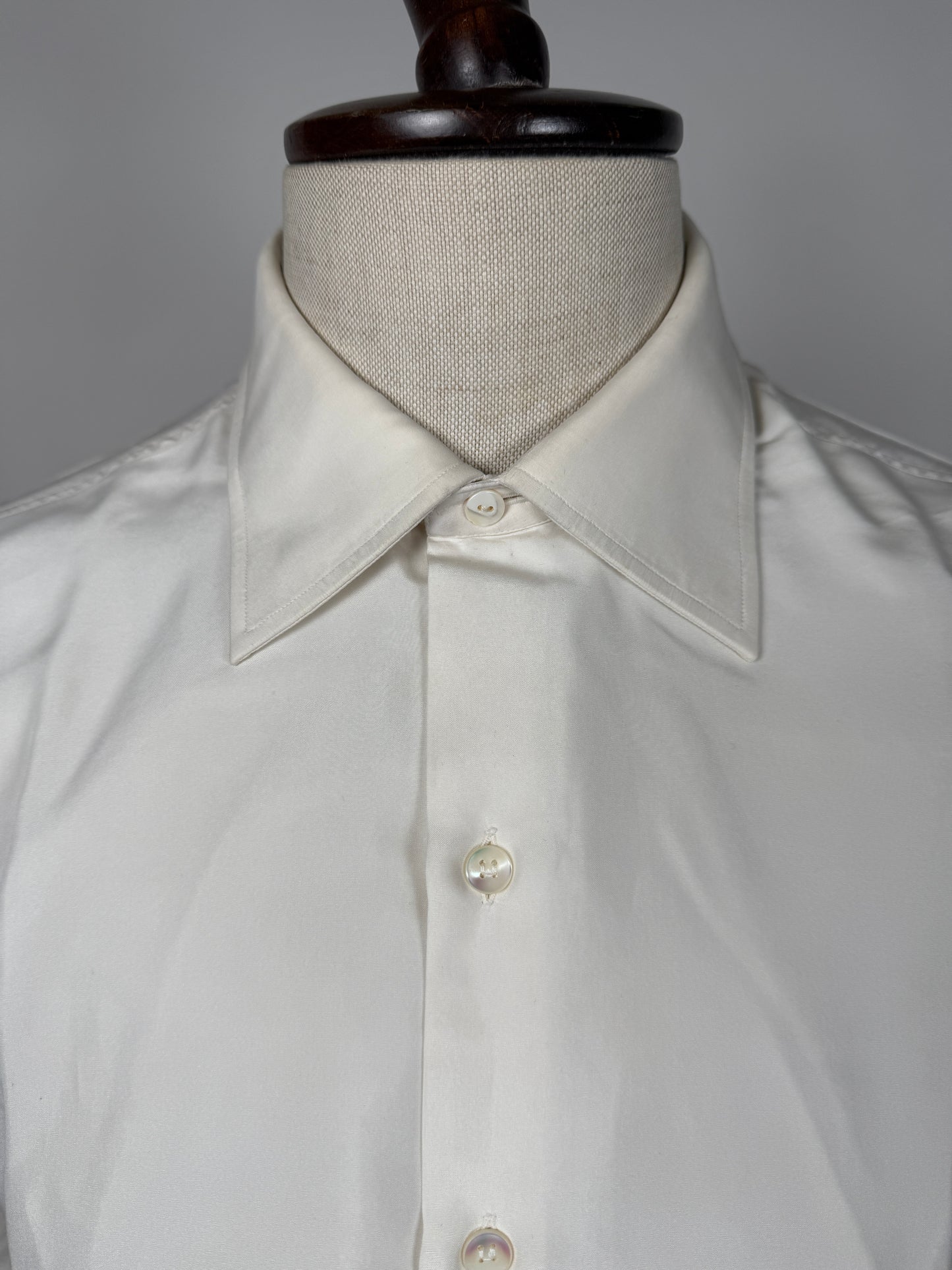 Camicia da smoking anni ‘70 in seta pura - collo 43 tg. L