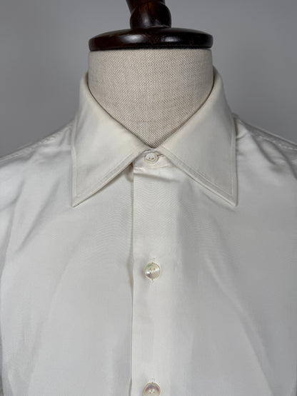 Camicia da smoking anni ‘70 in seta pura - collo 43 tg. L